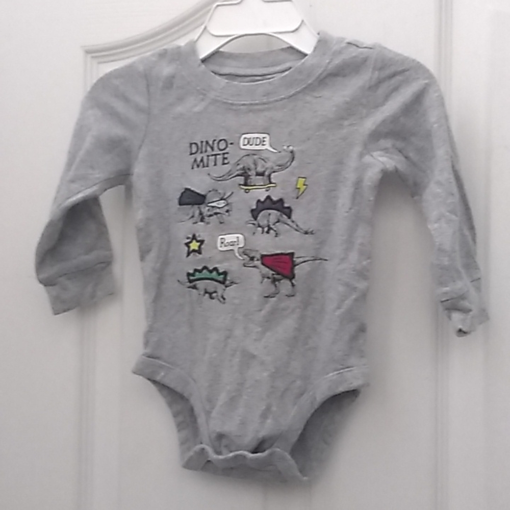 Carters long sleeved snap crotch one piece 12 months